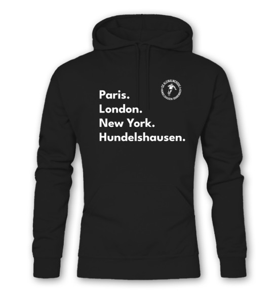 Hoodie Paris. London. New York. Hundelshausen